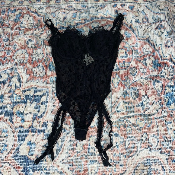 Victoria's Secret Other - Victoria’s Secret Black Sheer Bodysuit SZ 36B NWT